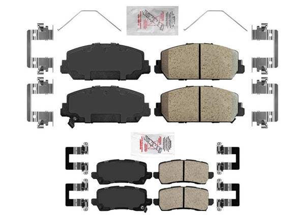 Front Rear Ceramic Disc Brake Pads Hard for Acura RLX 2014 2015 2019 2020