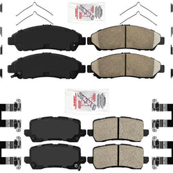 Frt Rear Ceramic Disc Brake Pads Hardware for Acura RLX Hybrid SH-AWD 2016-2020