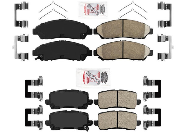 Frt Rear Ceramic Disc Brake Pads Hardware for Acura RLX Hybrid SH-AWD 2016-2020