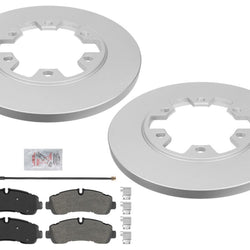 GEO Coated Disc Brake Rotors Pads For Ford Transit 350HD 6 Bolt 2020 2021 2022