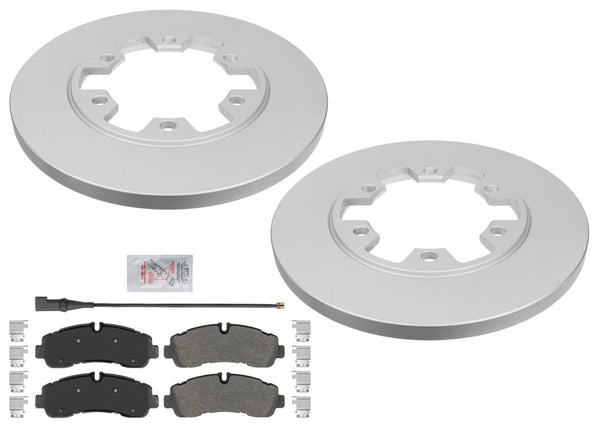 GEO Coated Disc Brake Rotors Pads For Ford Transit 350HD 6 Bolt 2020 2021 2022
