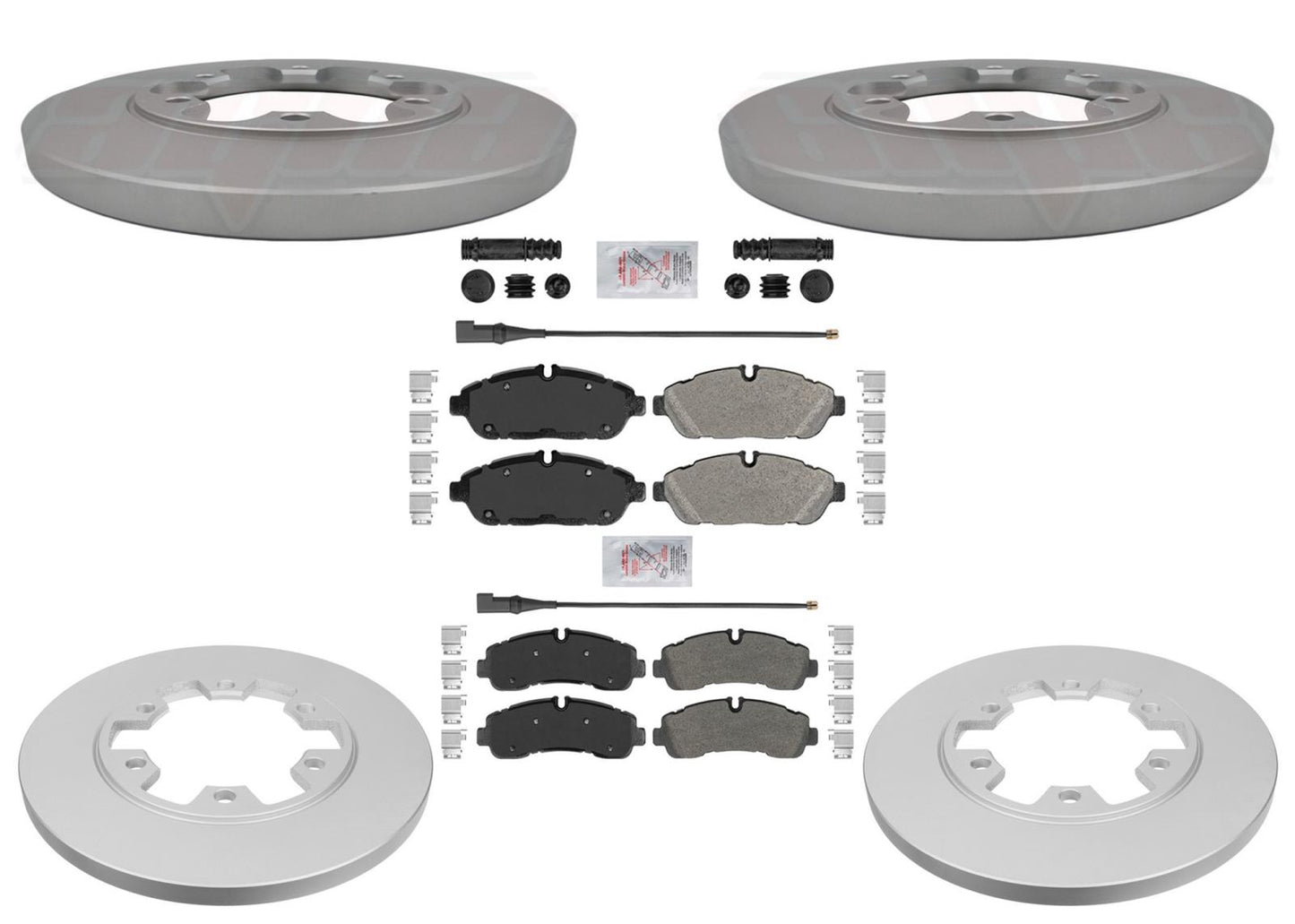 Coated Disc Brake Rotors Pads For Ford Transit 350HD 2020 2021 2022 2023 2025