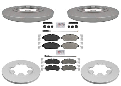 Coated Disc Brake Rotors Pads For Ford Transit 350HD 2020 2021 2022 2023 2025