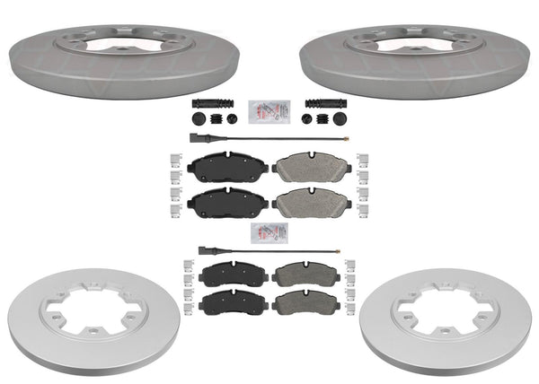 GEO Coated Disc Brake Rotors Pads For Ford Transit 250 350 6 Bolt 2020 2021 2024