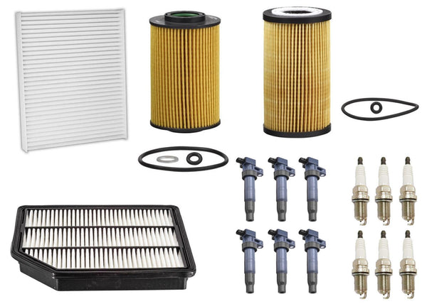 Ignition Coil & Air Cabin Filter Spark Plugs For Hyundai Veracruz 2007 2010 2012
