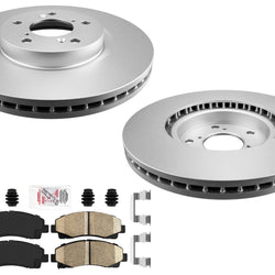 Frt Coated Brake Rotors Ceramic Pads For Acura TL 2009 2010 2011 2012 2013 2014