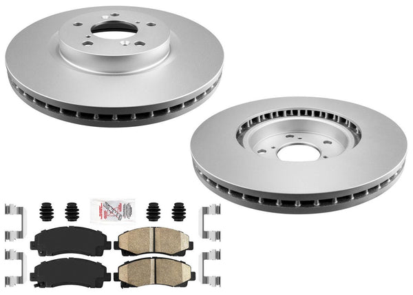 Frt Coated Brake Rotors Ceramic Pads For Acura TL 2009 2010 2011 2012 2013 2014
