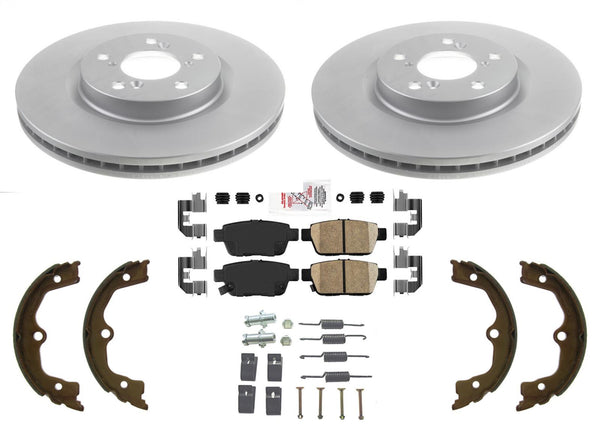 Rear Coated Brake Rotors Ceramic Pads For Acura TL 2009 2010 2011 2012 2013 2014