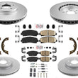 F&R Coated Brake Rotors Ceramic Pads For Acura TL 2009 2010 2011 2012 2013 2014