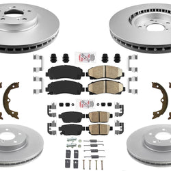 F&R Coated Brake Rotors Ceramic Pads For Acura TL 2009 2010 2011 2012 2013 2014