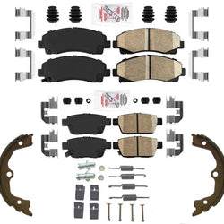 F&R Ceramic Disc Brake Pads & Shoes For Acura TL 2009 2010 2011 2012 2013 2014