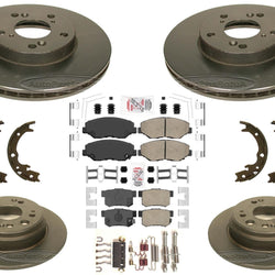 Performance Disc Brake Rotors Ceramic Pads For Honda CR-V CRV 2002 2003 2004