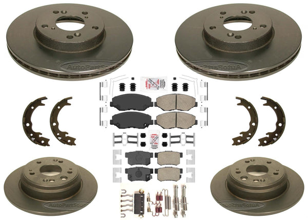 Performance Disc Brake Rotors Ceramic Pads For Honda CR-V CRV 2002 2003 2004