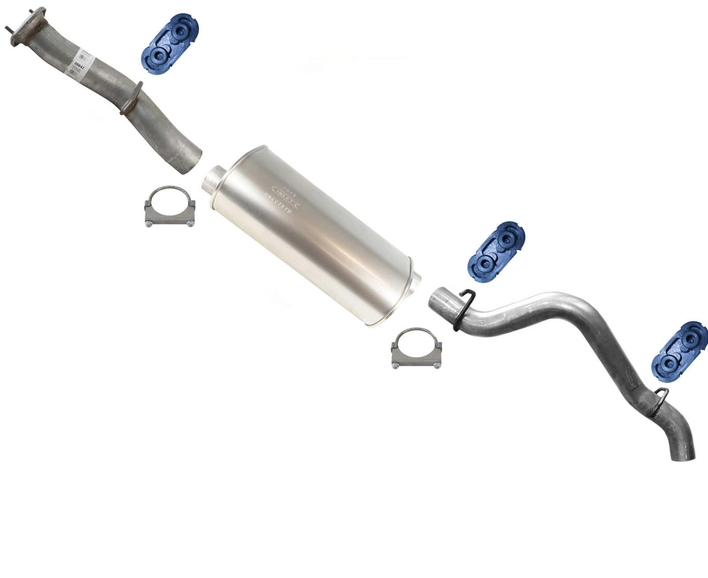 Extension Pipe Muffler & Tail Pipe Assembly For Hummer H2 6.0L 6.2L 2007 2008