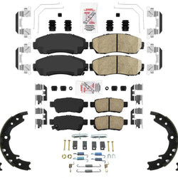 Front Rear Disc Brake Pads Parking Shoes For Honda Odyssey 2005 2006 2010