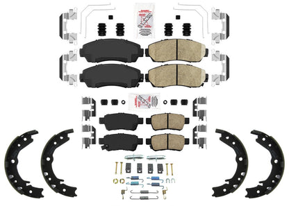 Front Rear Disc Brake Pads Parking Shoes For Honda Odyssey 2005 2006 2010