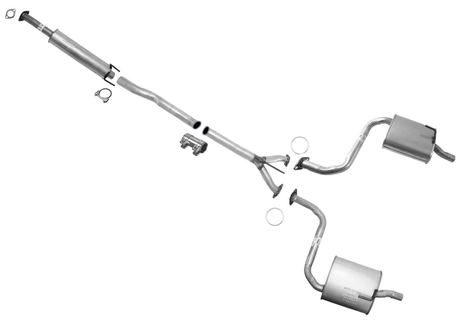 Extension Pipe Resonator Dual Mufflers Exhaust System For Nissan Maxima 2009-22