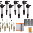 Ignition Coils Spark Plugs Engine Cabin & Oil Filters For BMW M3 V8 2008-2013