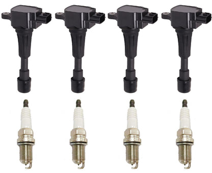 4 Direct Ignition Coil & Spark Plugs For Mazda 2 1.5L 2011 2012 2013 2014