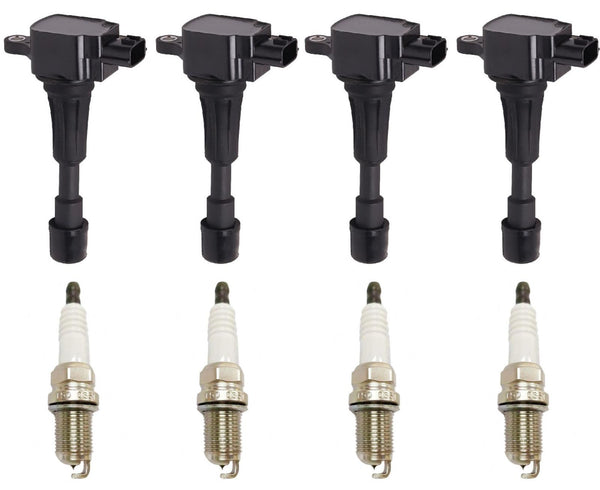 4 Direct Ignition Coil & Spark Plugs For Mazda 2 1.5L 2011 2012 2013 2014
