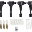 Ignition Coils Spark Plugs Air Cabin & Oil Filters For Mazda 2 1.5L 2011-2014