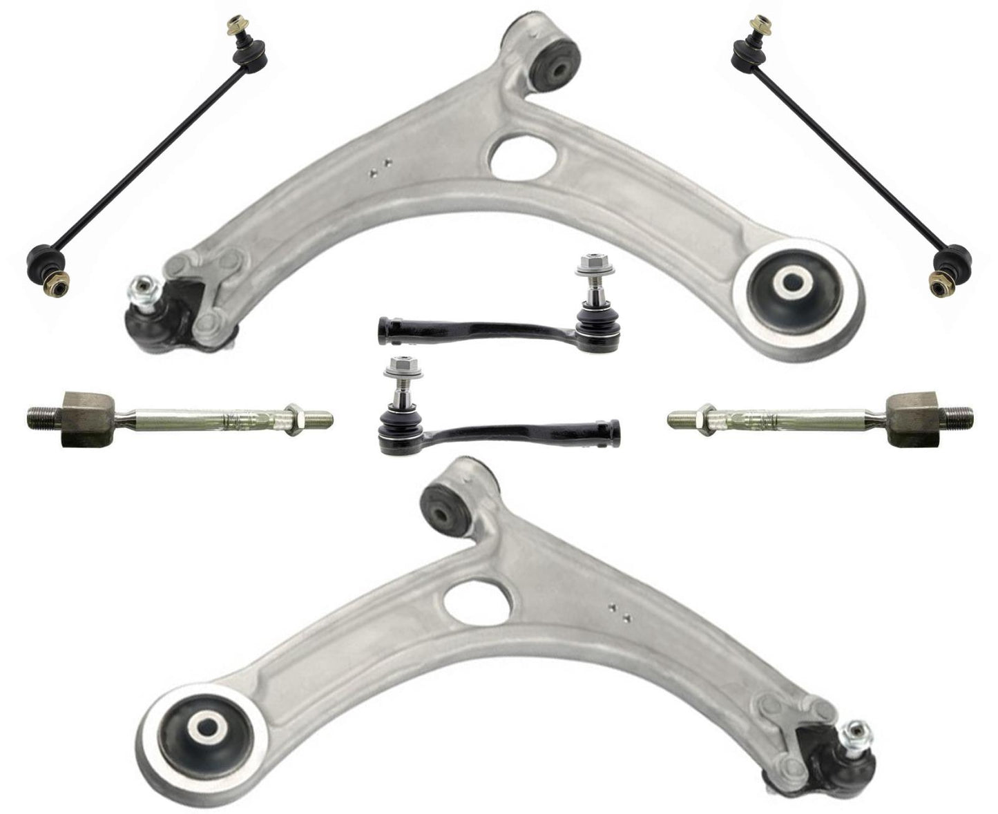 Frnt Lower Control Arms W Ball Joints Tie Rods & Links For TT Quattro 2016-2019