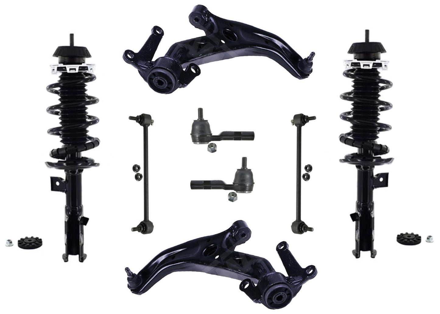 Coil Spring Struts Control Arms Bushings Tie Rods Sway for Honda Fit 2006-2008