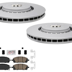 Front Coated Disc Brake Rotors Pads For Infiniti QX60 Pathfinder 2022 2023 2024