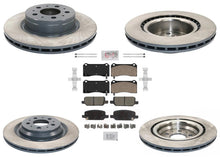 F&R Coated Brake Rotors Ceramic Pads For Tesla 3 2017-2024 320MM Grey Caliper