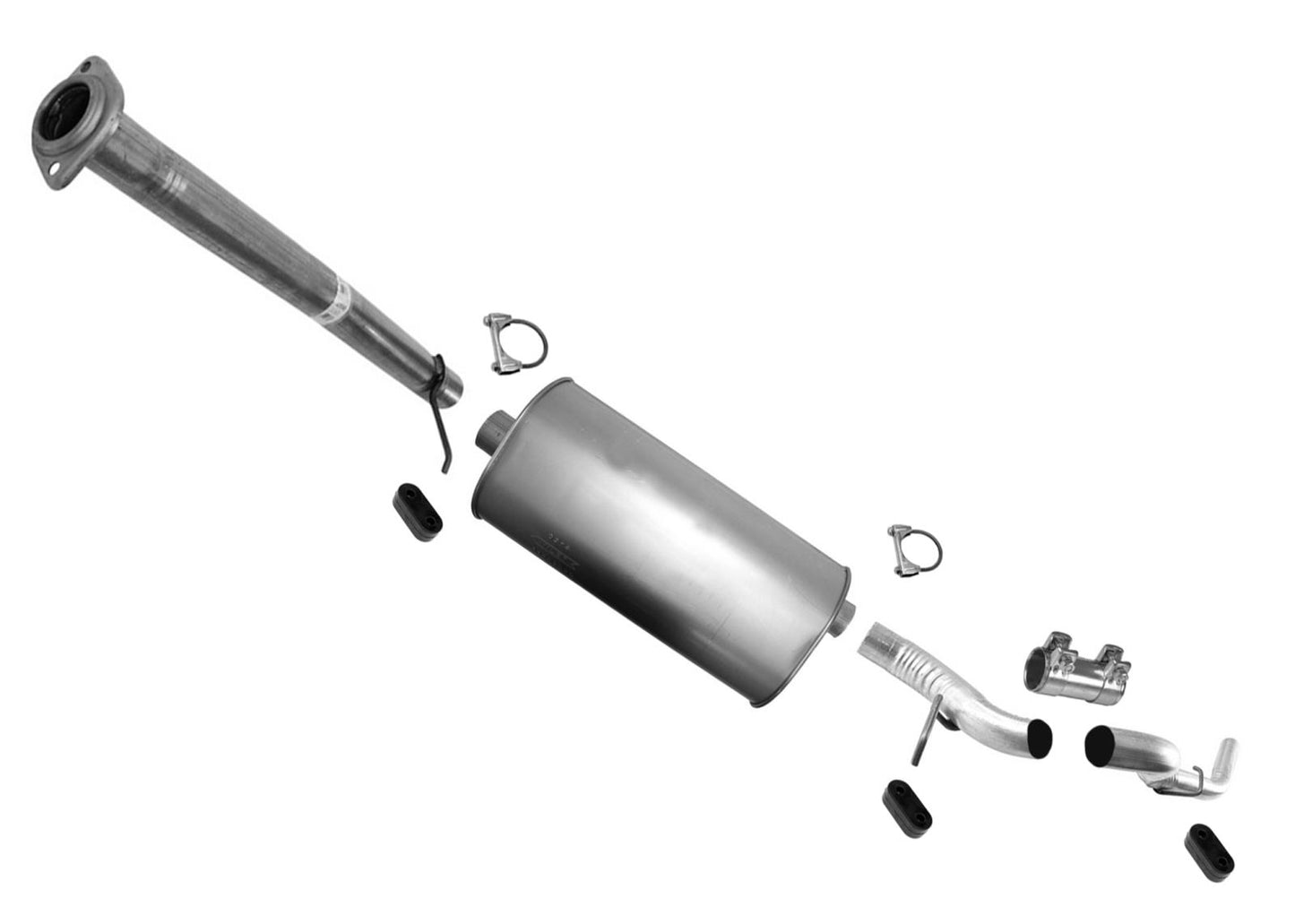 Pipe Muffler Tail Pipe Exhaust System For Chevrolet Silverado 2007-2008 V6 134"