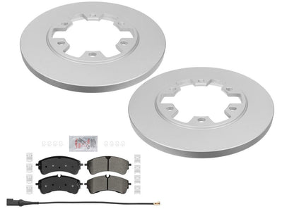 Pastillas de rotores de freno con revestimiento GEO trasero para Ford Transit 350 6 pernos 4600LB 2020-2022