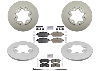 Pastillas de rotores de freno de disco recubiertas GEO para Ford Transit 350 6 pernos 4600LB 2020-2022