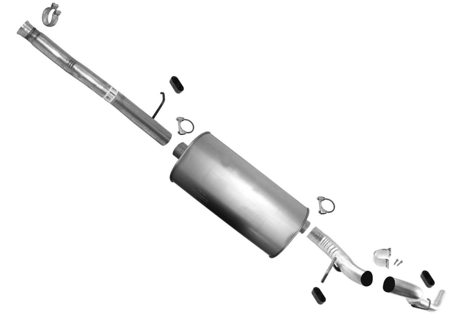 Exhaust System Muffler Tail Pipe For Silverado 1500 2009-13 4.8L 133" Wheelbase