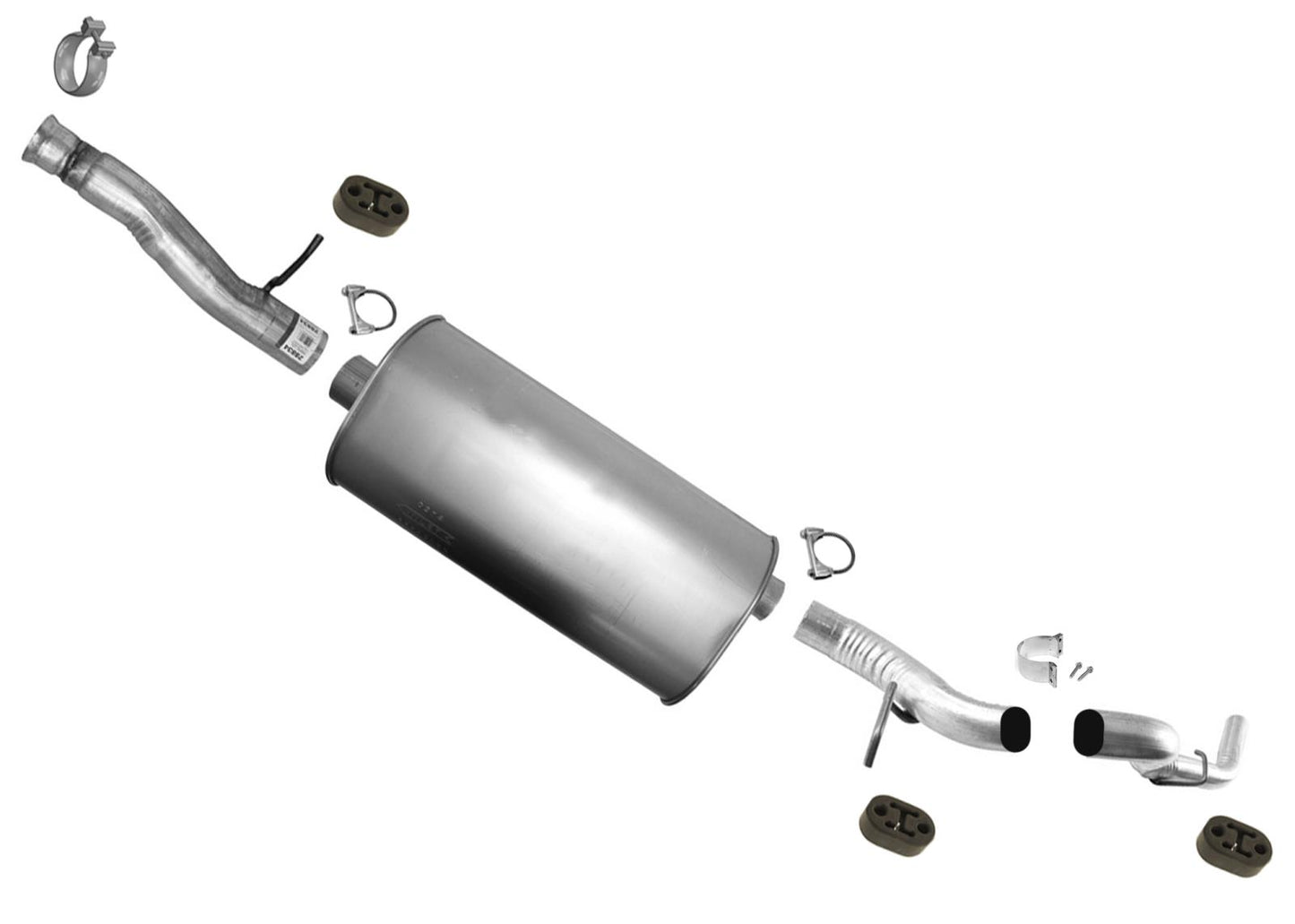 Exhaust System Muffler Tail Pipe For Silverado 09-13 4.8L with 119" Wheelbase