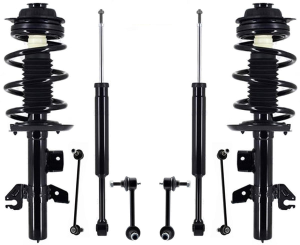 Front Struts Rear Shocks & Links For Jeep Cherokee 2019-2022 Front Wheel Drive