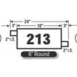 (2) 6" Round Universal Muffler 24" OAL 2.00ID 2.00ID Offset Offset