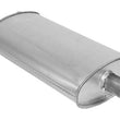 (2) 8 3/4" Oval Universal Muffler 21" OAL 1.75ID 1.75ID Offset Center