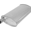(2) 8 3/4" Oval Universal Muffler 21" OAL 1.75ID 1.75ID Offset Center