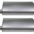 (2) 8 3/4" Oval Universal Muffler 21" OAL 1.75ID 1.75ID Offset Offset