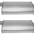 (2) 8 3/4" Oval Universal Muffler 21" OAL 2.00ID 2.00ID Offset Center