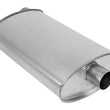 (2) 8 3/4" Oval Universal Muffler 21" OAL 2.00ID 2.00ID Offset Center