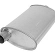 (2) 8 3/4" Oval Universal Muffler 21" OAL 2.00ID 2.00ID Offset Center