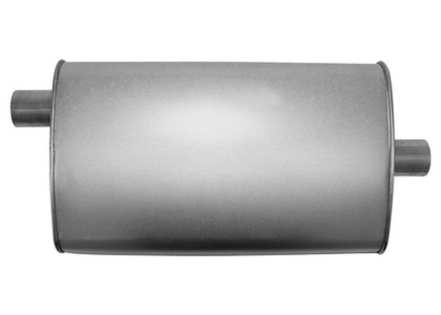 (2) 10 1/2" Oval Universal Muffler 20" OAL 2.00ID 2.00ID Offset Center