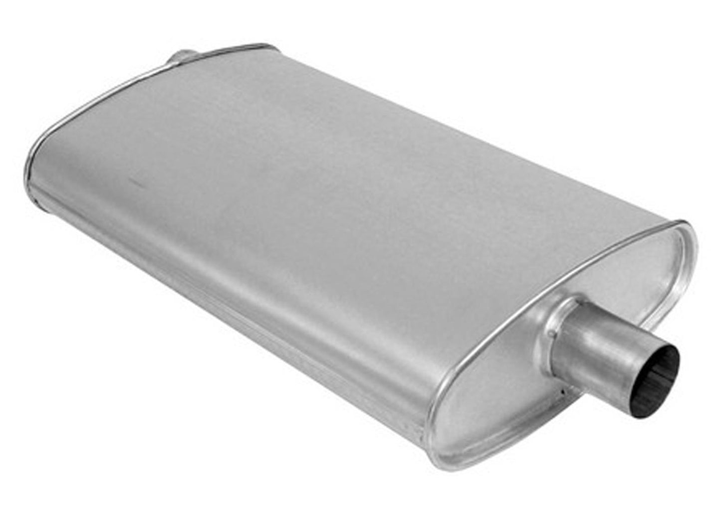 (2) 10 1/2" Oval Universal Muffler 20" OAL 2.00ID 2.00ID Offset Center