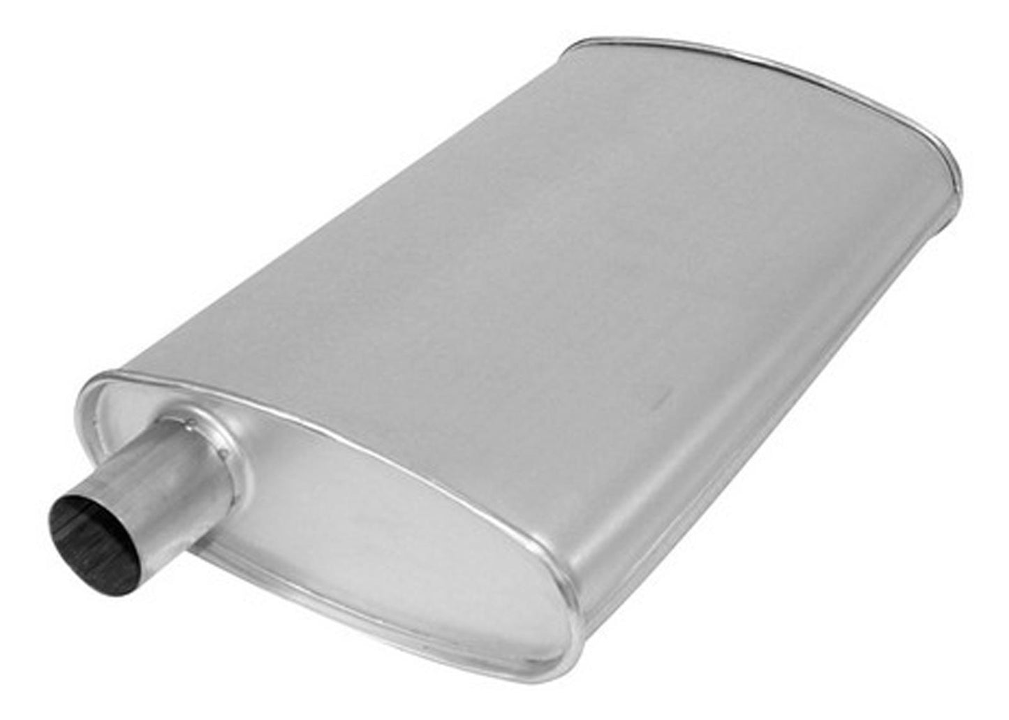 (2) 10 1/2" Oval Universal Muffler 20" OAL 2.00ID 2.00ID Offset Center