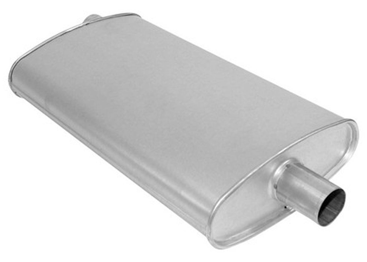 (2) 10 1/2" Oval Universal Muffler 26" OAL 2.00ID 2.00ID Offset Center