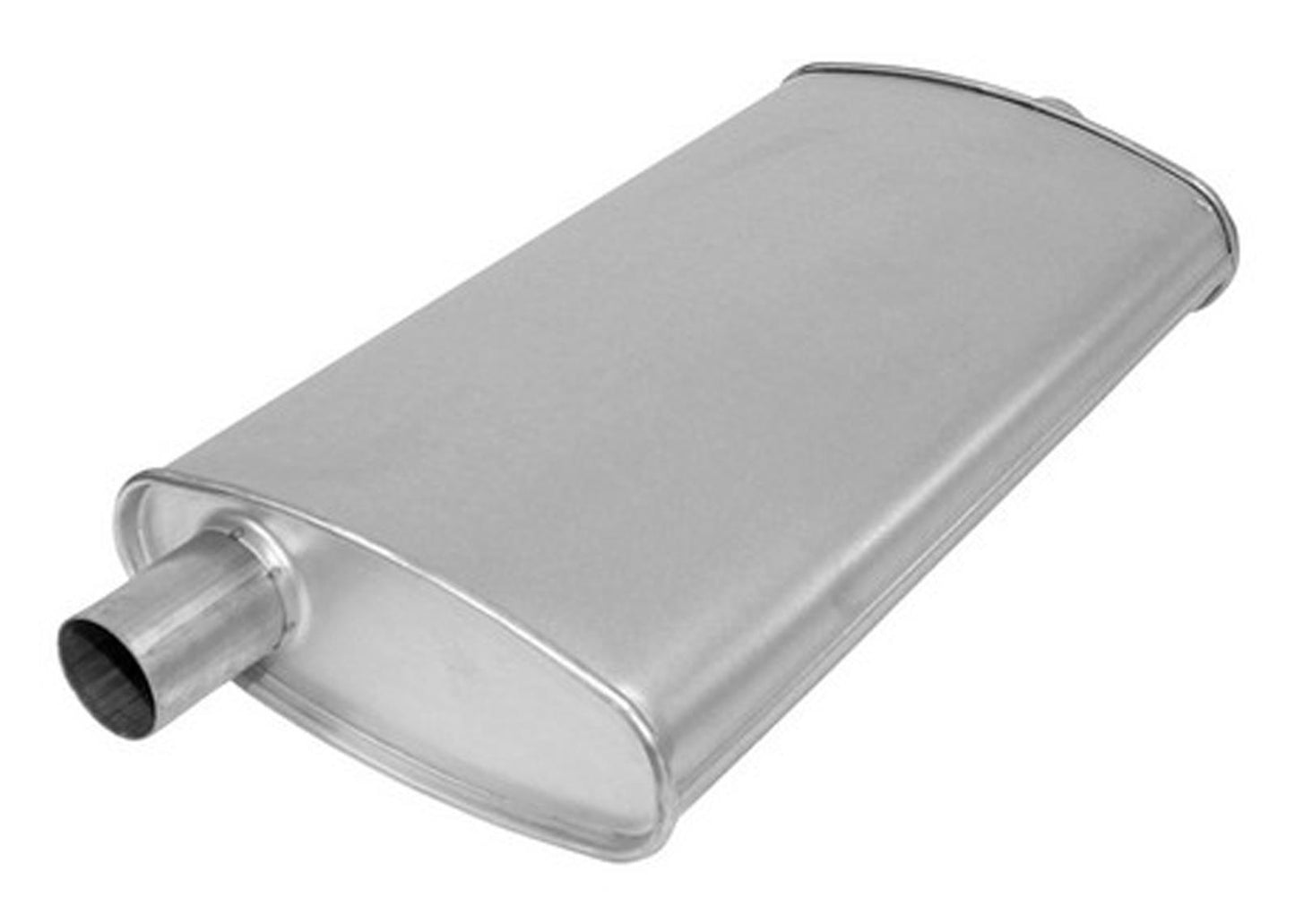 (2) 10 1/2" Oval Universal Muffler 26" OAL 2.00ID 2.00ID Offset Center