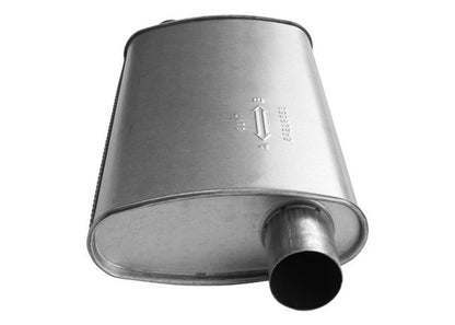(2) 10 1/2" Oval Universal Muffler 26" OAL 2.00ID 2.00ID Offset Offset