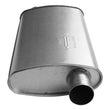 (2) 10 1/2" Oval Universal Muffler 26" OAL 2.00ID 2.00ID Offset Offset
