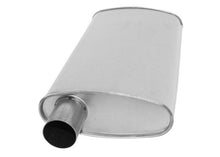 (2) 10 1/2" Oval Universal Muffler 26" OAL 2.25ID 2.00ID Offset Offset